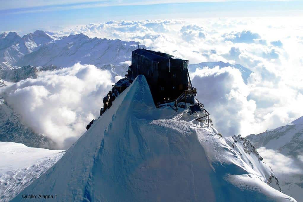 höchste Alpenhütten Capanna Regina Margherita